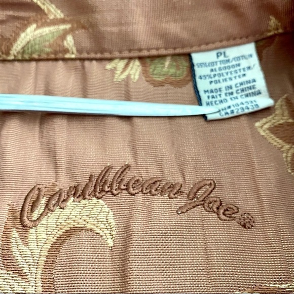 Jean-style Brown Jacket Petite Large Floral Western Button-down Front - Picture 9 of 13